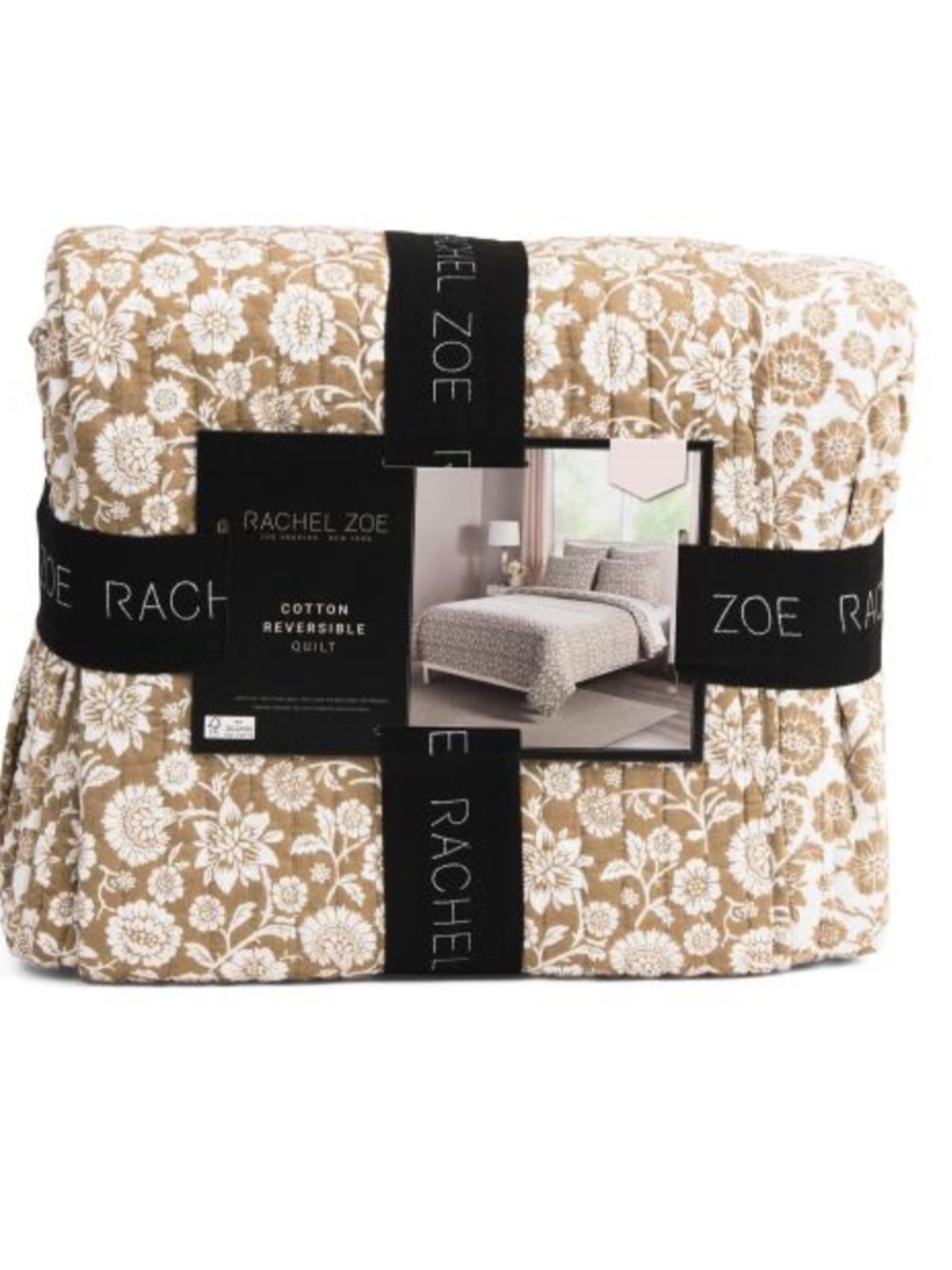 Rachel Zoe Taupe Cotton Quilt Set